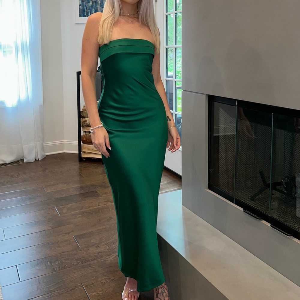 Emerald green maxi dress